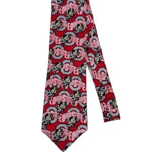 Ralph Marlin Ohio State Vintage Brutus Mascot Tie - Red and Black